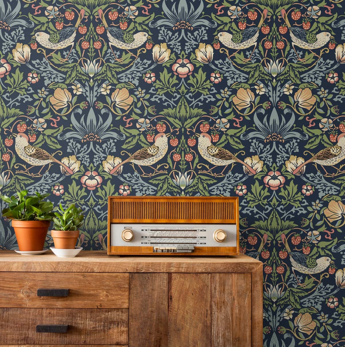 Aves Garden Vinyl Wallpaper