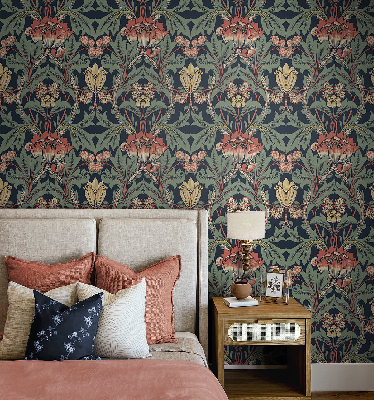 Primrose Floral Vinyl Wallpaper