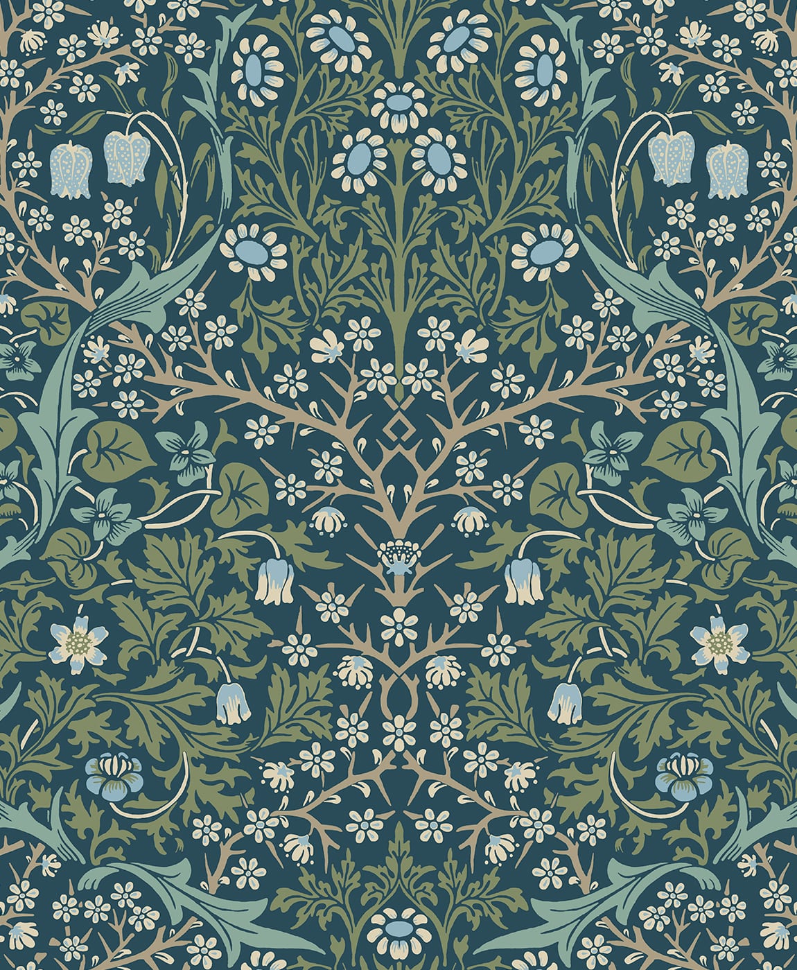 Victorian Garden Vinyl Wallpaper