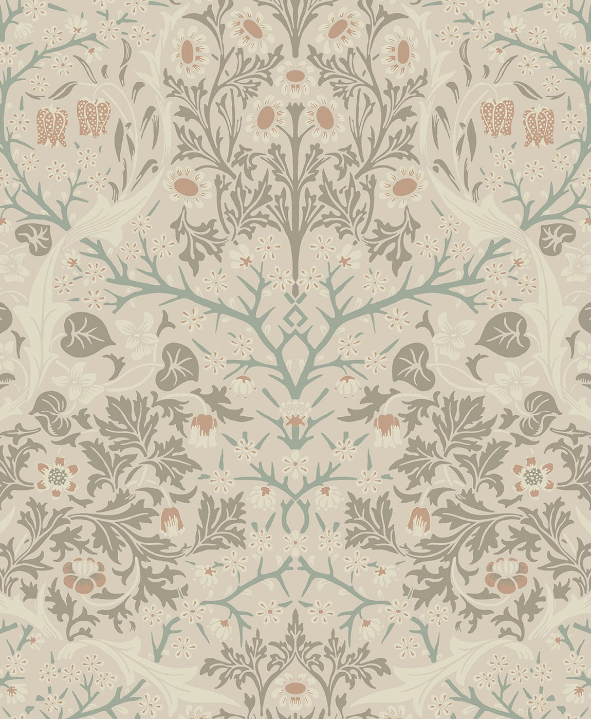 Victorian Garden Vinyl Wallpaper