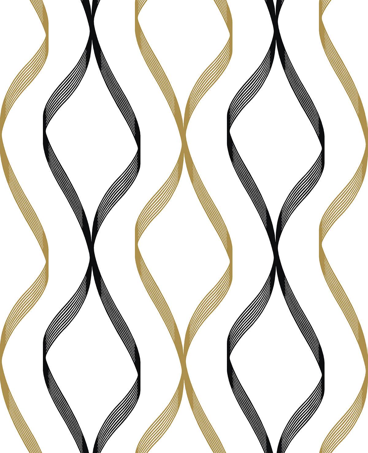 Ogee Ribbon Vinyl Wallpaper