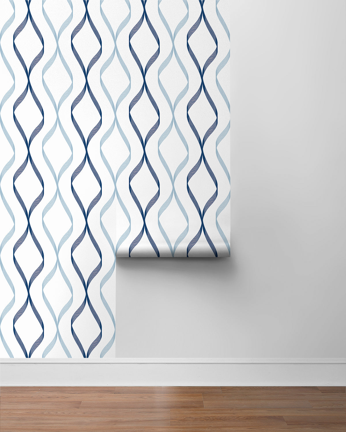 Ogee Ribbon Vinyl Wallpaper