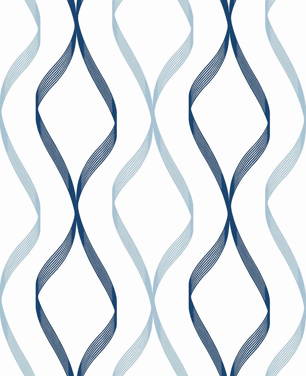 Ogee Ribbon Vinyl Wallpaper