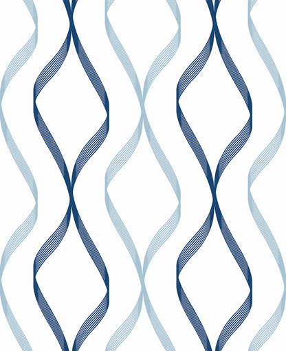 Ogee Ribbon Vinyl Wallpaper