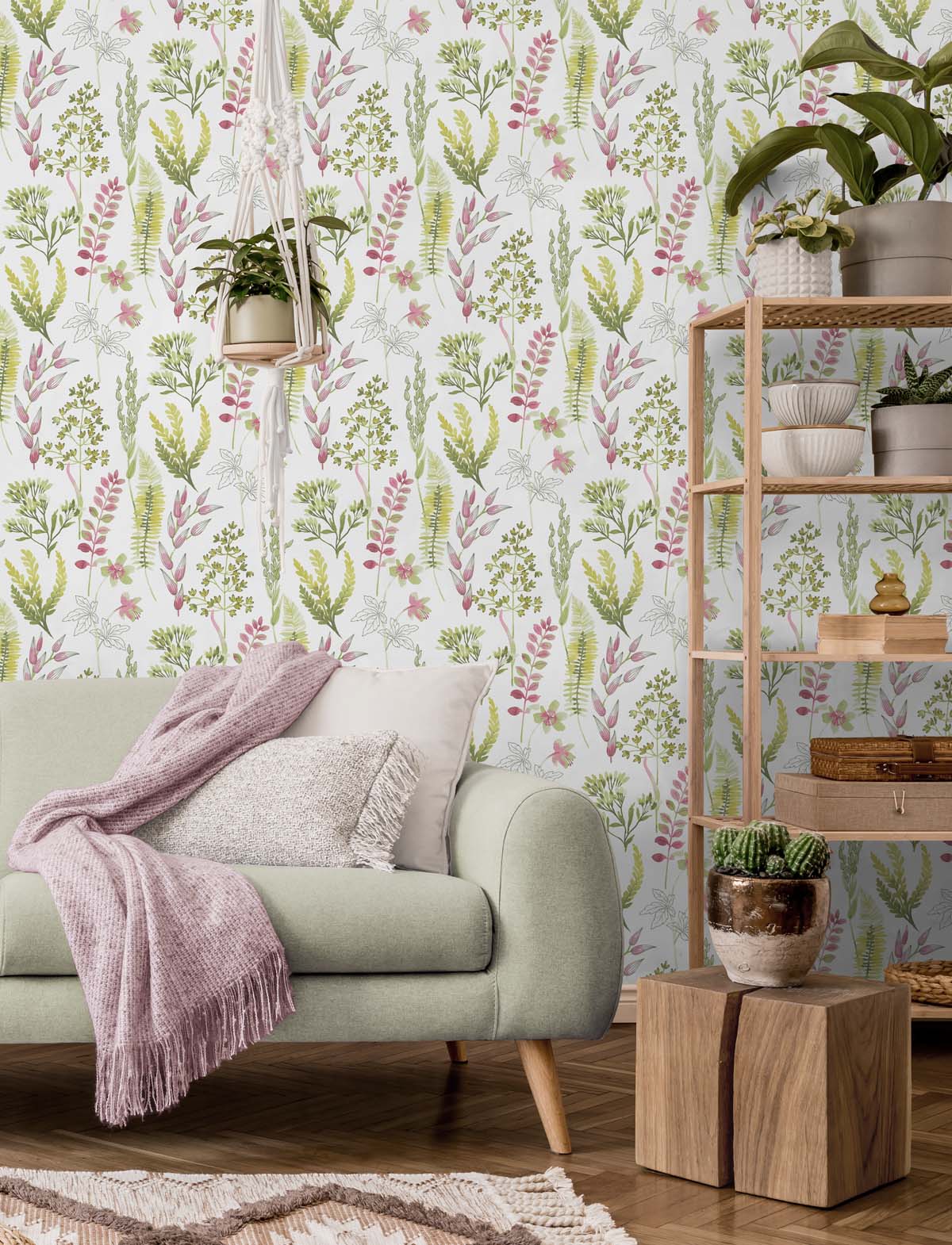 Wild Garden Vinyl Wallpaper