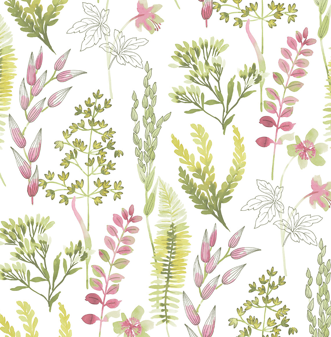 Wild Garden Vinyl Wallpaper