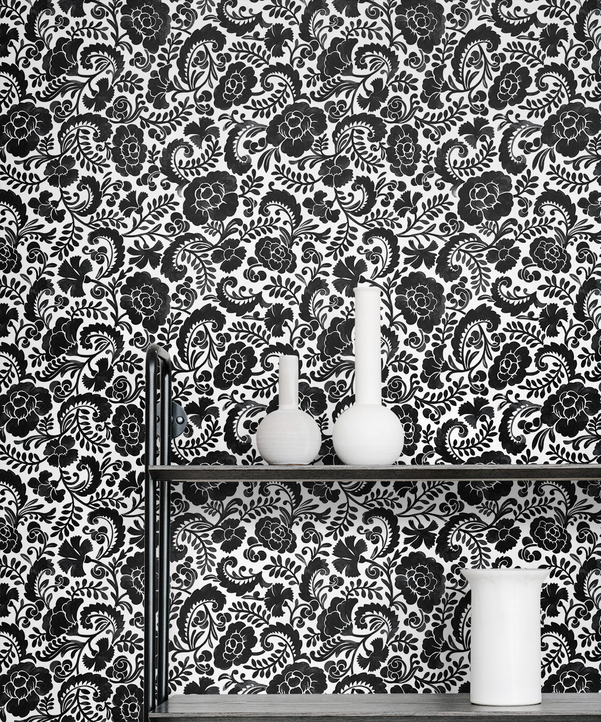 Tonal Paisley Vinyl Wallpaper