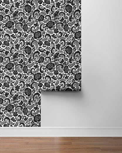 Tonal Paisley Vinyl Wallpaper