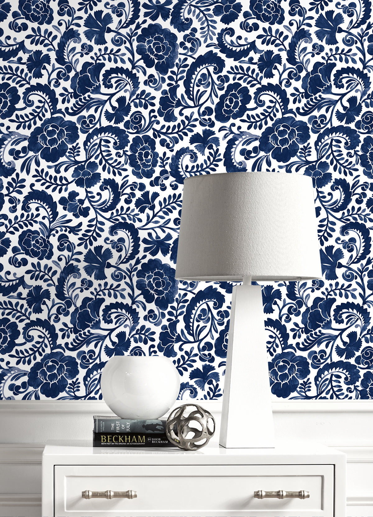 Tonal Paisley Vinyl Wallpaper