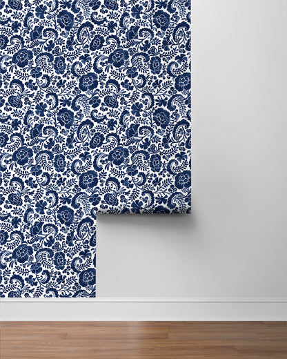 Tonal Paisley Vinyl Wallpaper