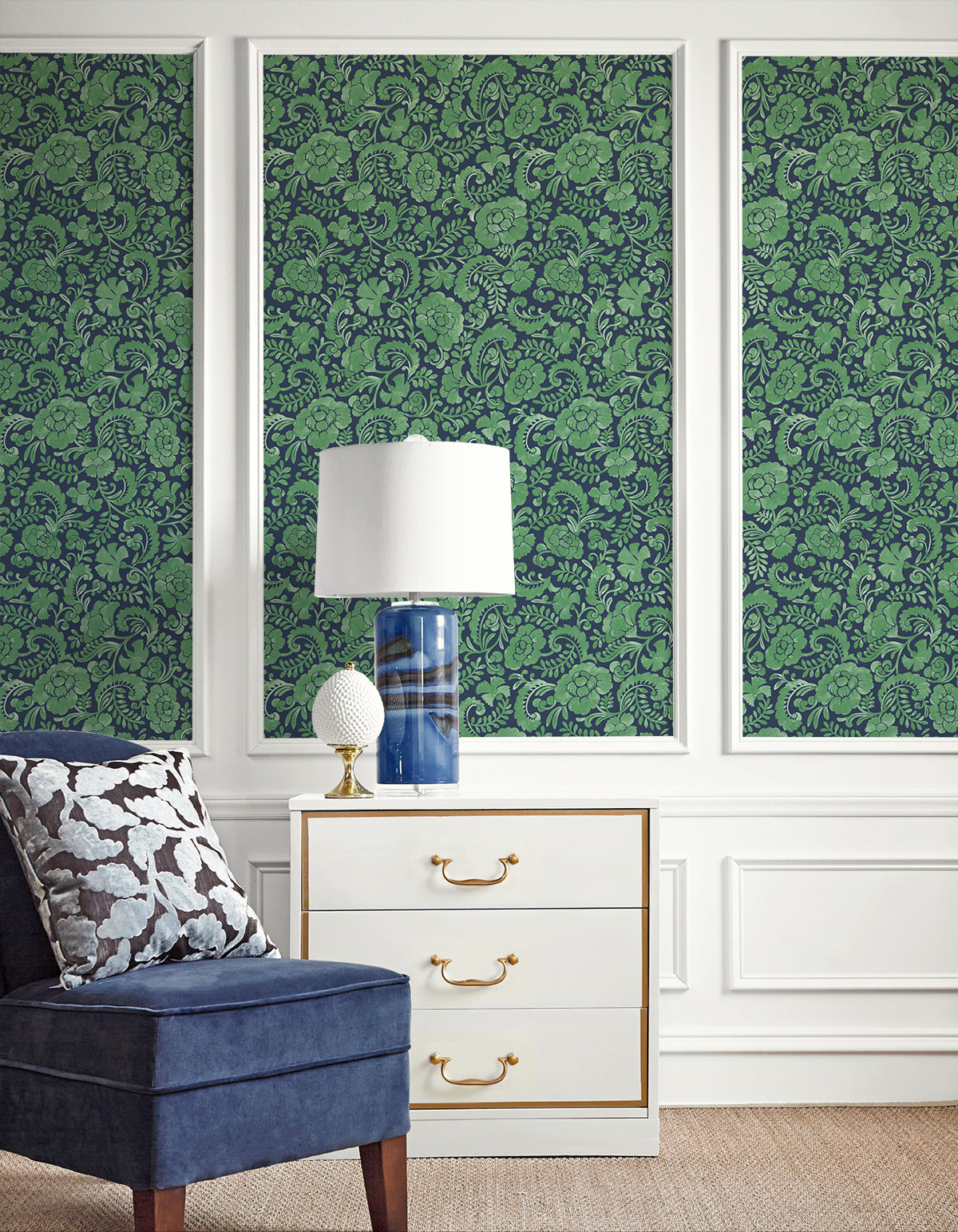 Tonal Paisley Vinyl Wallpaper