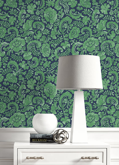 Tonal Paisley Vinyl Wallpaper