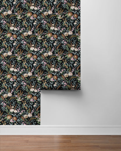 Vintage Floral Vinyl Wallpaper