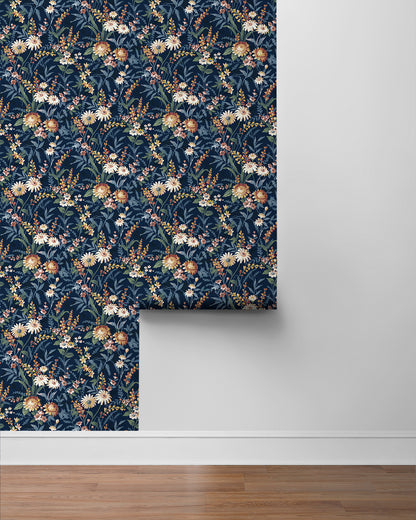 Vintage Floral Vinyl Wallpaper