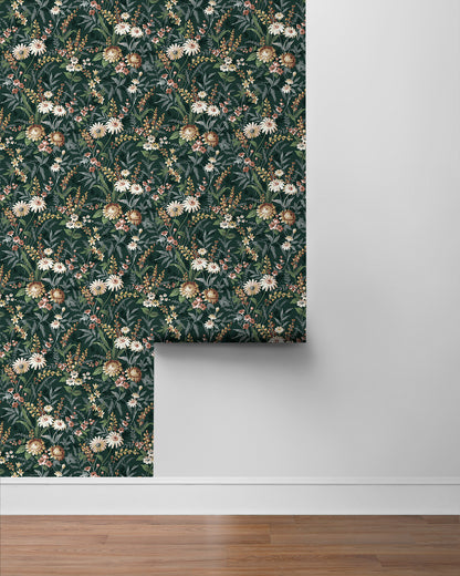 Vintage Floral Vinyl Wallpaper