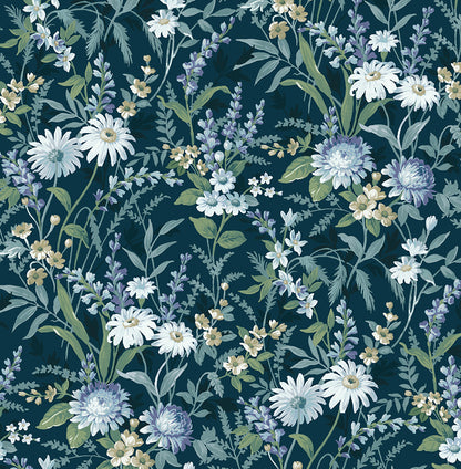 Vintage Floral Vinyl Wallpaper