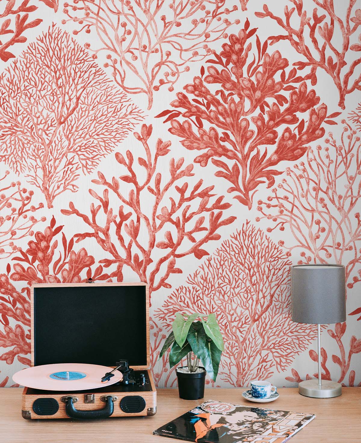 Seaweed Vinyl Wallpaper