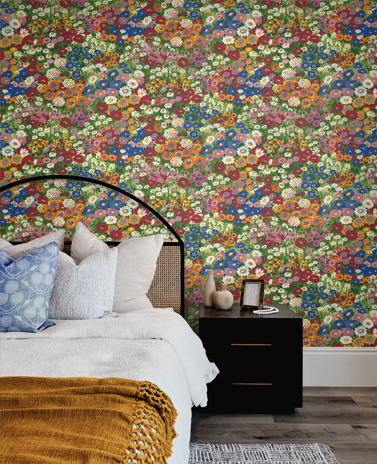 Floral Meadow Vinyl Wallpaper