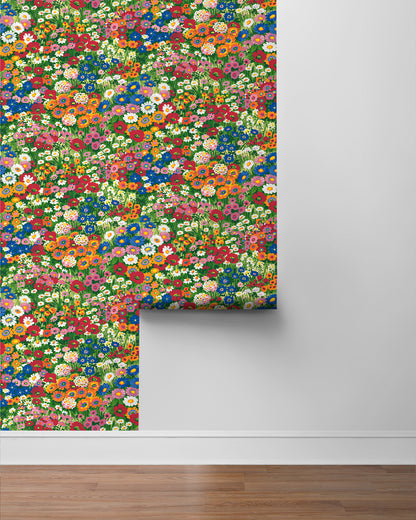 Floral Meadow Vinyl Wallpaper