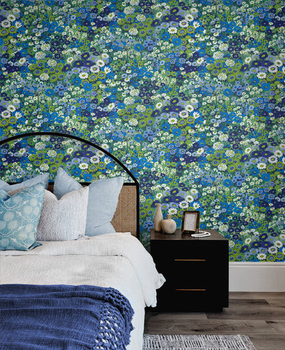 Floral Meadow Vinyl Wallpaper