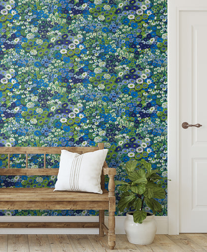 Floral Meadow Vinyl Wallpaper