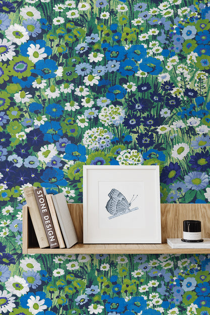 Floral Meadow Vinyl Wallpaper