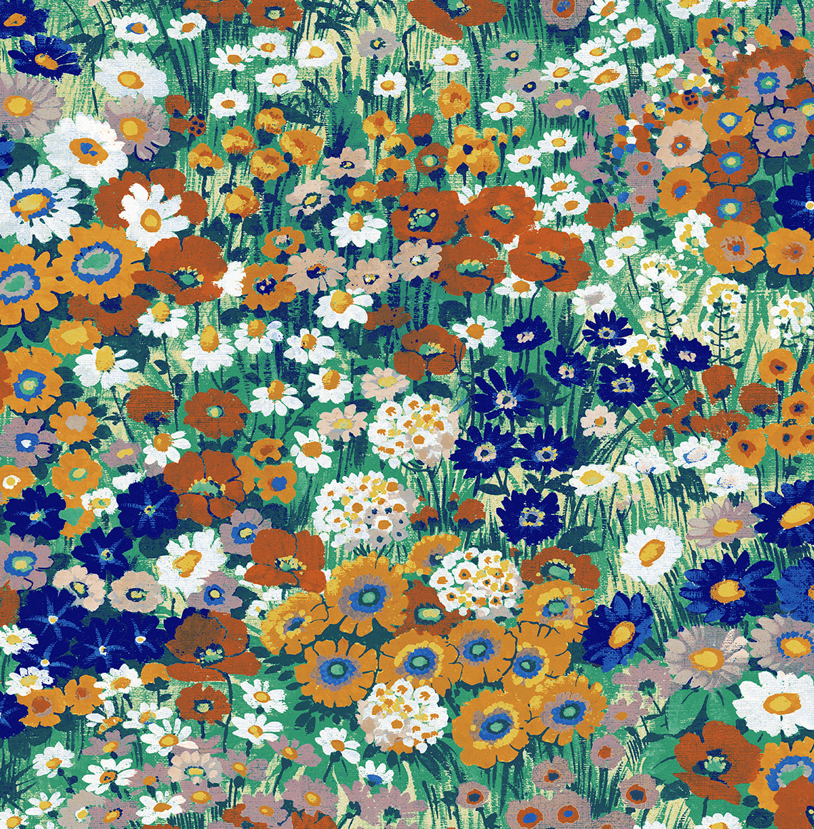 Floral Meadow Vinyl Wallpaper