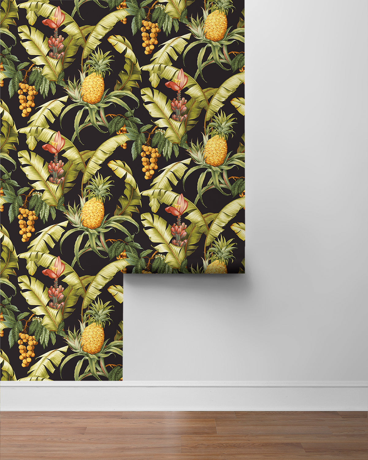 Pineapple Floral Vinyl Wallpaper