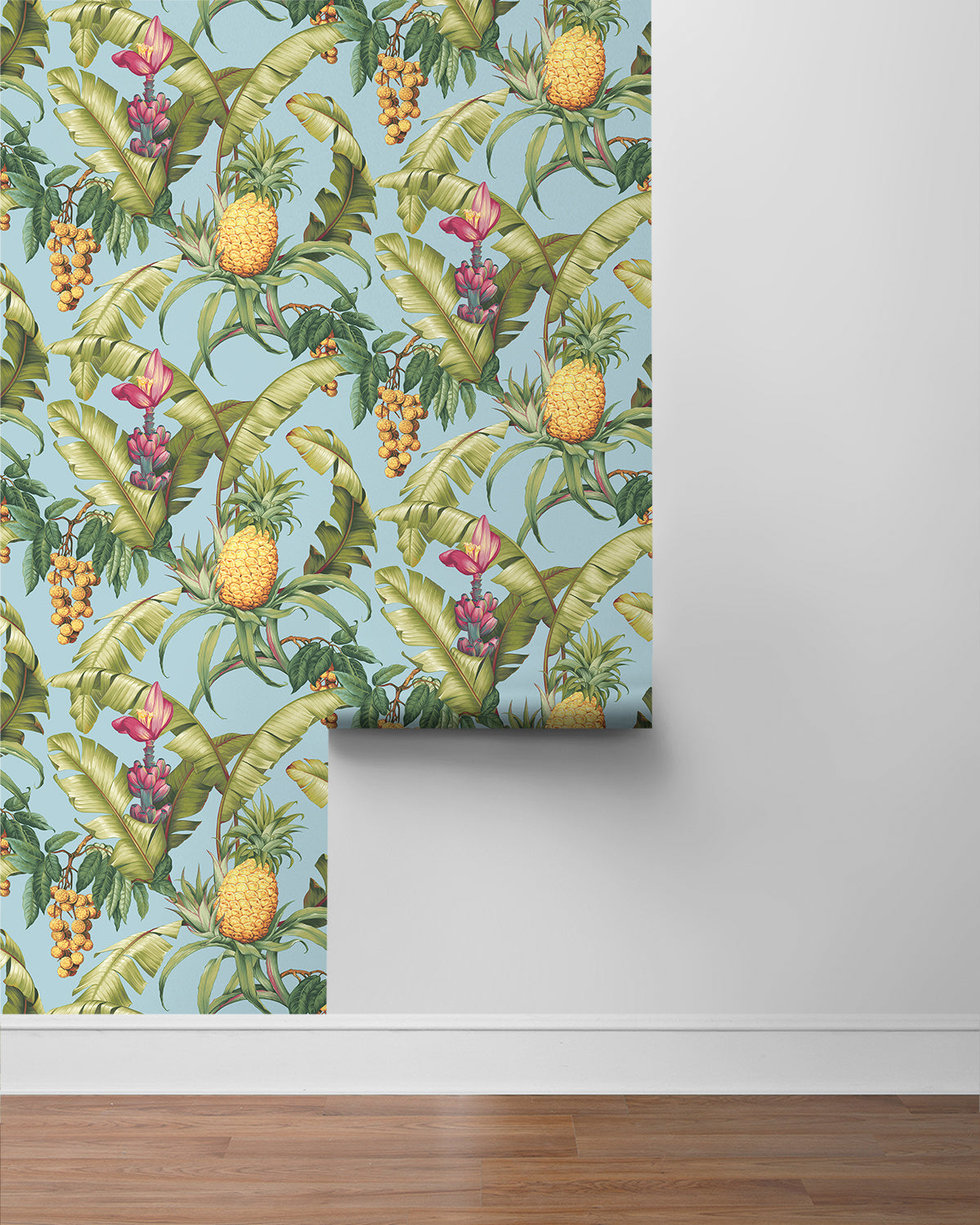 Pineapple Floral Vinyl Wallpaper