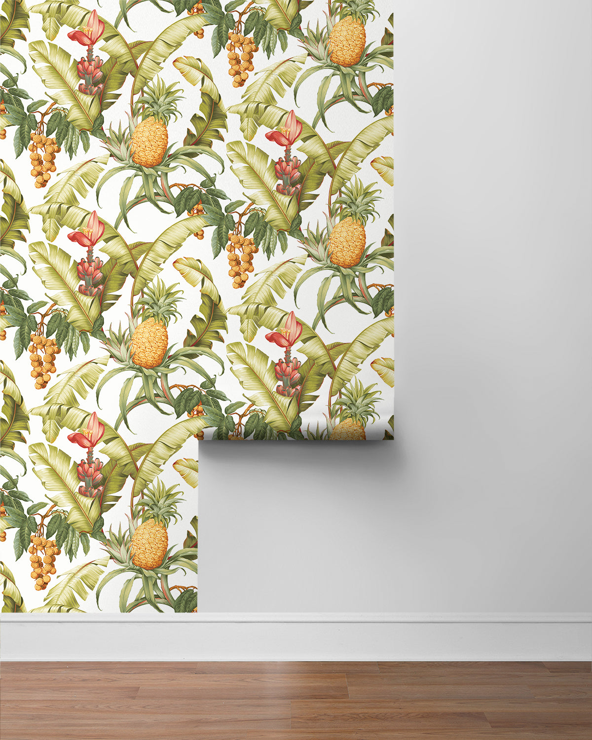 Pineapple Floral Vinyl Wallpaper