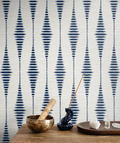 Striped Ikat Vinyl Wallpaper