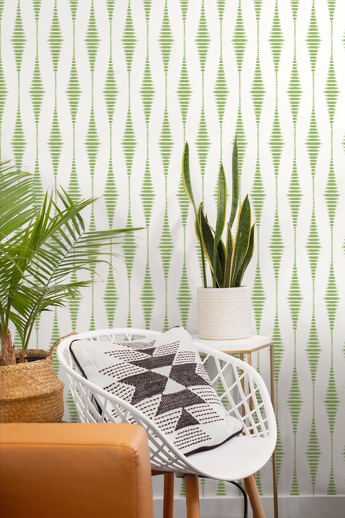 Striped Ikat Vinyl Wallpaper