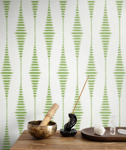 Striped Ikat Vinyl Wallpaper