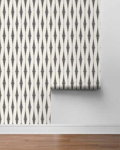 Striped Ikat Vinyl Wallpaper