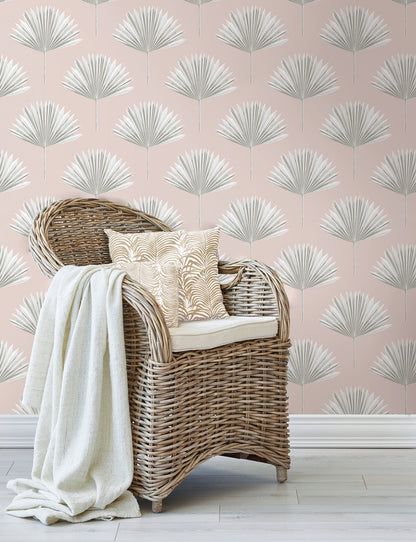 Tropical Fan Palm Vinyl Wallpaper