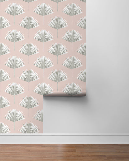 Tropical Fan Palm Vinyl Wallpaper