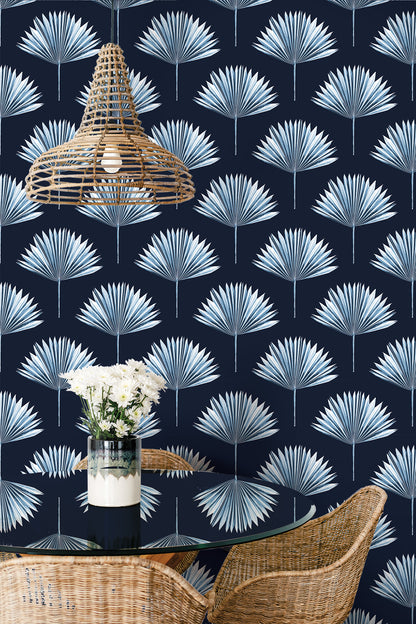 Tropical Fan Palm Vinyl Wallpaper