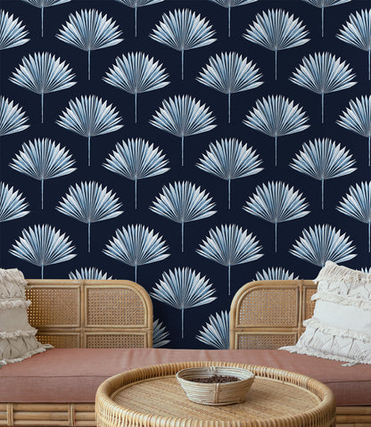 Tropical Fan Palm Vinyl Wallpaper