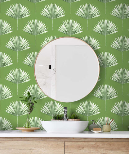 Tropical Fan Palm Vinyl Wallpaper