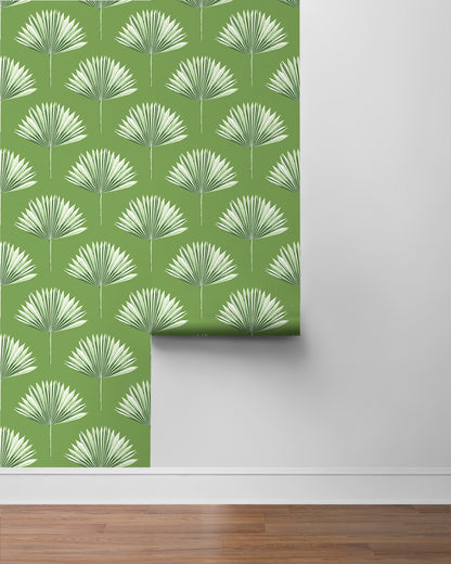 Tropical Fan Palm Vinyl Wallpaper