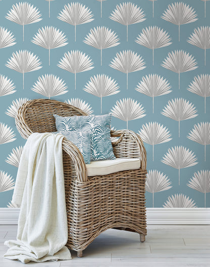 Tropical Fan Palm Vinyl Wallpaper