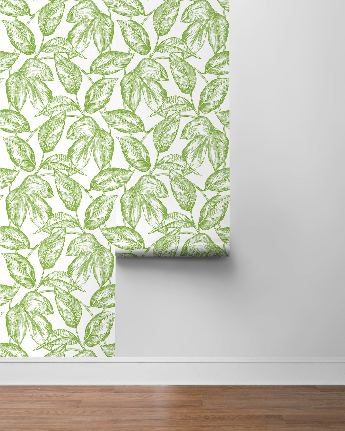 Sketched Leaves Vinyl Wallpaper