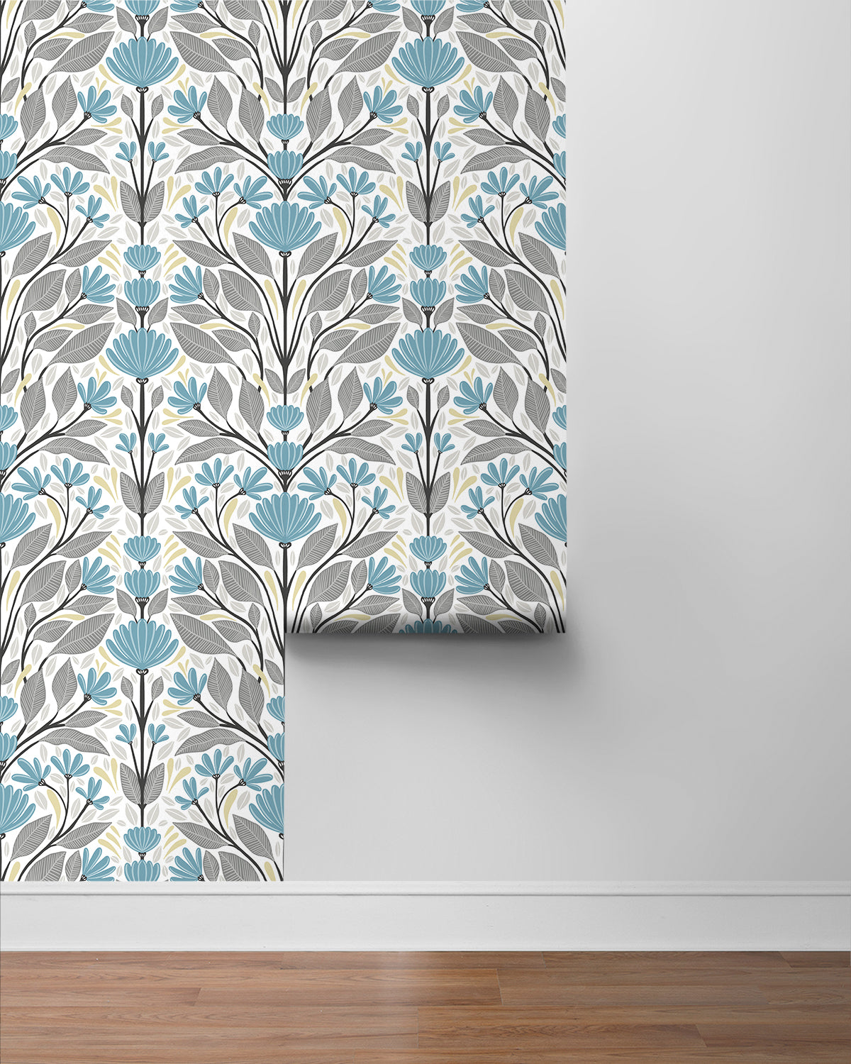 Folk Floral Vinyl Wallpaper