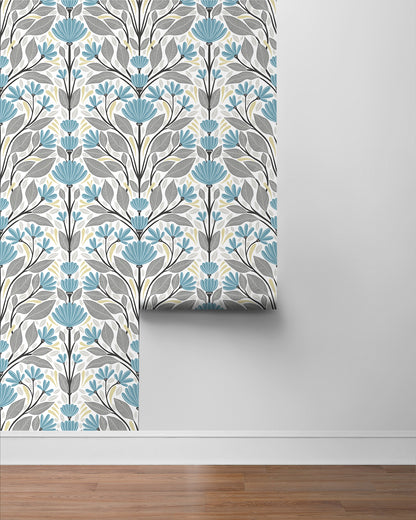 Folk Floral Vinyl Wallpaper