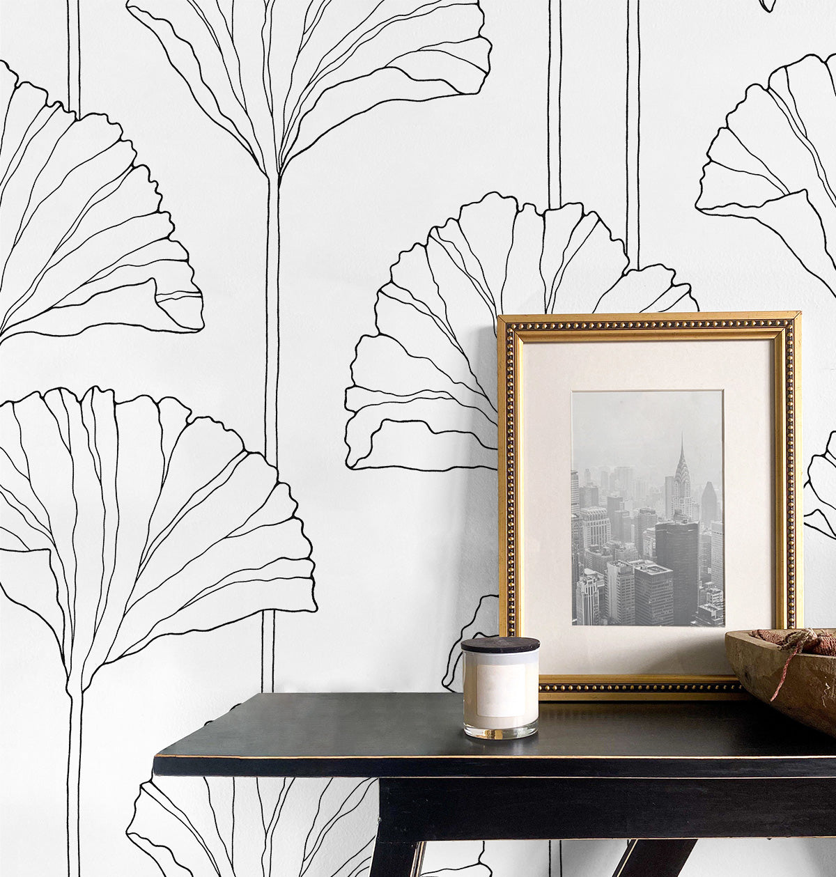 Ginkgo Leaf Vinyl Wallpaper