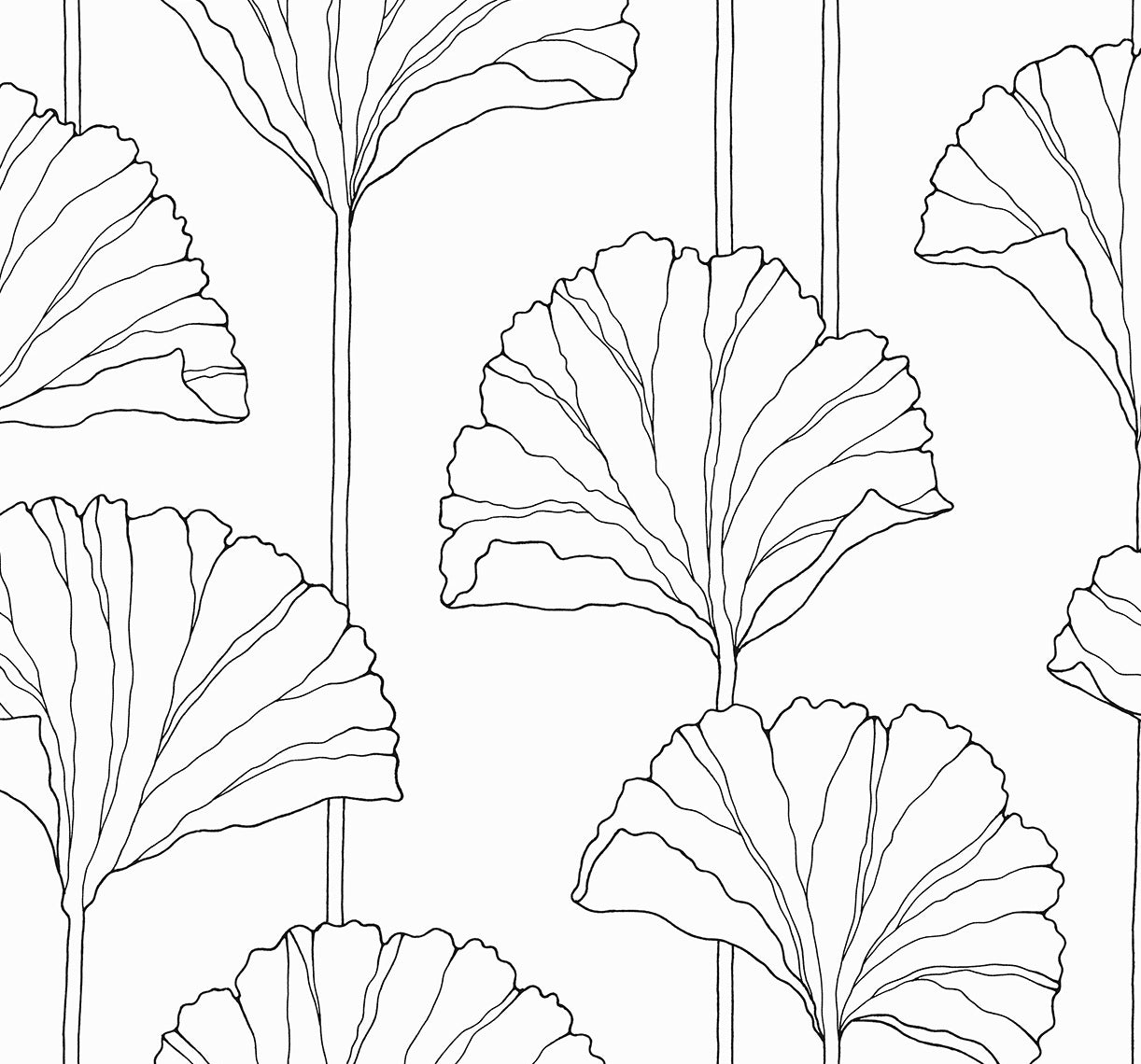 Ginkgo Leaf Vinyl Wallpaper