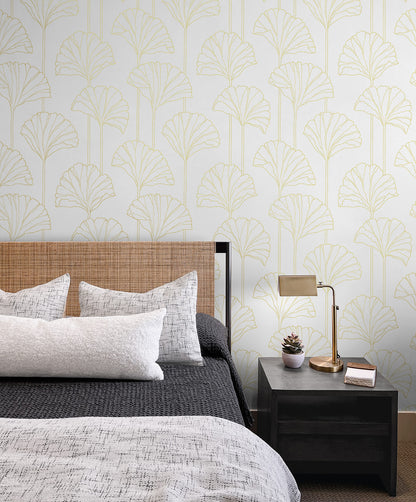 Ginkgo Leaf Vinyl Wallpaper