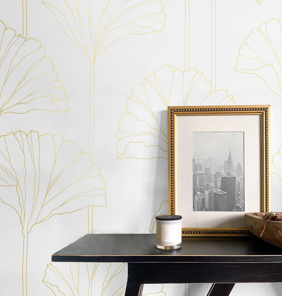 Ginkgo Leaf Vinyl Wallpaper