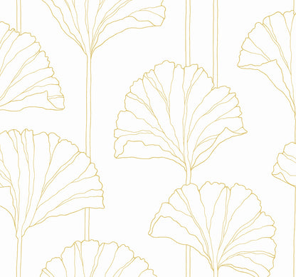 Ginkgo Leaf Vinyl Wallpaper