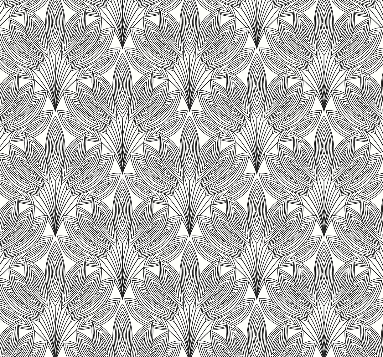 Peacock Leaves Vinyl Wallpaper